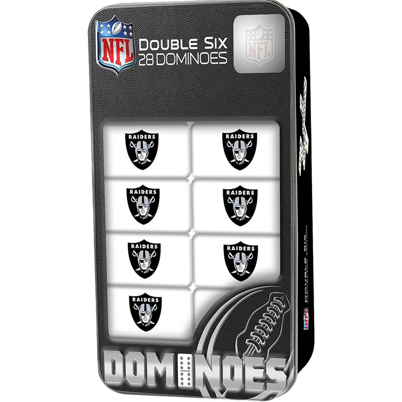 MasterPieces Game Day - NFL Las Vegas Raiders - 28 Piece Team Logo Double Six Domino Set - Image 1